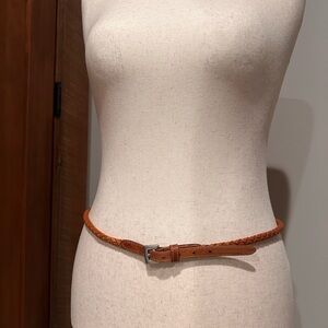 Braided Tan Leather Belt